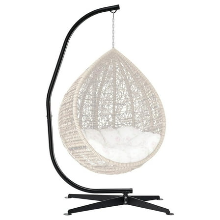 Hammock Chair Stand Hanging Chair Stand- Steel Sensory Stand- Weather & Rust Resistant C Stand- Adjustable Portable Stand 330lbs for Tree, Lounger, Air Porch, Indoor/Outdoor, Patio