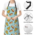 thumbnail image 4 of Kdxio Hot Dog Pizza Apron with Pockets Adjustable Kitchen Aprons for Men Women Waterproof Aprons for Cooking,Drawing,Crafting, Baking Household Cleaning, 4 of 5