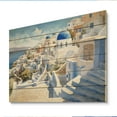 thumbnail image 2 of Designart "Odyssey in Santorini II" Greece Print on Natural Pine Wood, 2 of 5