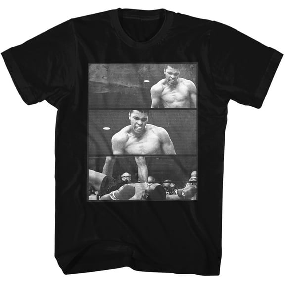 Muhammad Ali Liston Black Adult T-Shirt