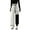 White, variant on Women's Thick Cotton Ski Pants - 3-in-1 Detachable Pants for Winter Sports and Holiday Adventures,Black,L