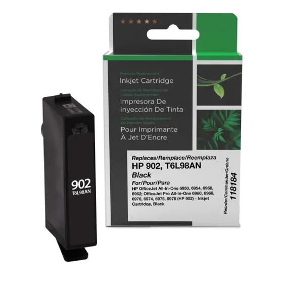 Remanufactured Clover Imaging Black Ink Cartridge compatible with HP 902 (T6L98AN)