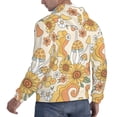 thumbnail image 6 of Balery Groovy Hippie Flower Mushrooms Pattern Mens Hoodie Kangaroo Pocket Hoodie Pullover Hooded Sweatshirt Ideal for Daily Wear Travel and Home-3X-Large, 6 of 7