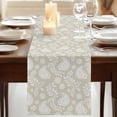 thumbnail image 3 of Table Runners 90 Inches Long Dress Scarves, Yellow Paisley Farmhouse Coffee/Dining/Kitchen Table Runner for Living Room, Ethnic Vintage Floral Botanical Abstract 13x90 Inch, 3 of 9