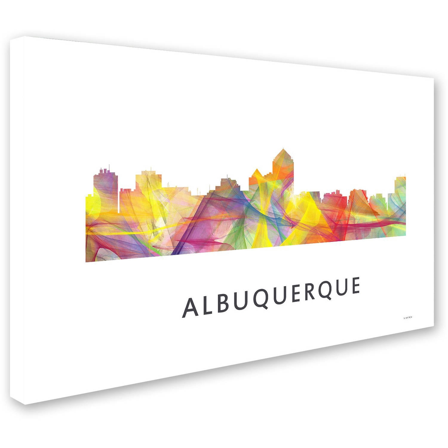 Trademark Fine Art 'Albuquerque New Mexico Skyline WB-1' Canvas Art by Marlene Watson