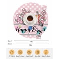 thumbnail image 6 of 15 Inch Round Placemats Set of 4, Happy Easter Non Slip Heat Insulation PP Table Mats, Spring Gnomes Rabbits Eggs Love Flowers Pink Washable Place Mats for Kitchen Dining Party Table Decor, 6 of 7