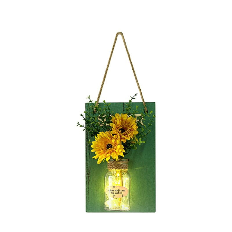 Each Sold Separately Miniature Art Daisy Floral Wall Hanging Nature Blue Yellow Green