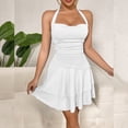 thumbnail image 1 of WILLBEST Vestido Casual De Moda Para Mujer, Ideal Para Vacaciones Diarias, Elegante Vestido Fruncido Con Escote En Forma De Corazón Para Primavera Y Verano Con Tacones Altos., 1 of 3