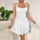 thumbnail image 2 of Vestido informal de mujer a la moda: diseño con cuello corazón y fruncidos, poliéster, perfecto para primavera/verano, combínalo con tacones/sandalias, tallas XS-L, 2 of 8