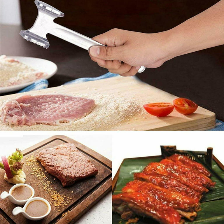 Stainless Steel Meat Hammer Dual-sided Meat Hammer Steak Pounder Mallet