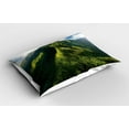 thumbnail image 2 of Ambesonne Mountain Pillow Sham 2 Pack, Exotic Hawaii Nature, 36"x20", Green Blue White, 2 of 3
