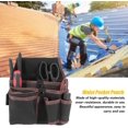 thumbnail image 2 of Tool Bag, Professional Electric Tool Pouch Shoulder Tool, Multifunctional Electrician Tool Bag, Waist Pocket Pouch Belt Storage Holder, Black, 2 of 7