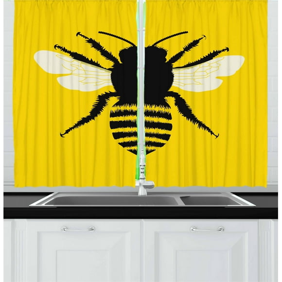 Bee Kitchen Curtains