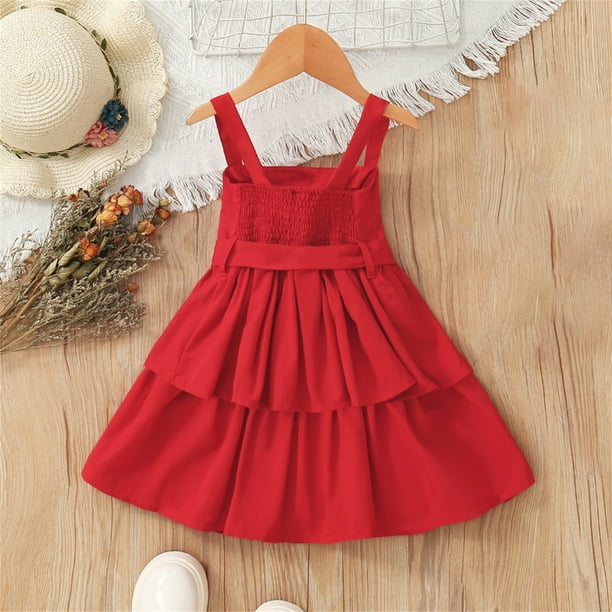 Girls casual red dress hotsell