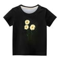 thumbnail image 4 of Cethrio Kids Girls T Shirts, Short Sleeve Casual Printed Crewneck Summer Tops Black Size 11T, 4 of 4