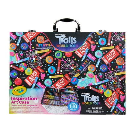 UPC: 0071662309121 | Crayola Trolls Inspiration Art Case  Kids Art Set  Over 110 Pieces