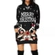 thumbnail image 3 of Otoño e Invierno mujer Casual Navidad impreso manga larga Sudadera con capucha vestido suelto jersey linterna Falda corta 2024, 3 of 4
