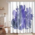 thumbnail image 2 of LALILO Waterproof Sea Blue Conch Shower Curtain, Watercolor Seashells Design, Drawn Sea Aquatic Art, Beach Theme, 72x72 in, 12 Hooks, 2 of 6