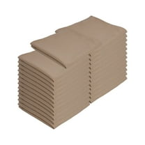 Arkwright 25 Pack of Cloth Dinner Napkins - Beige - Restaurant Quality - 20" x 20"