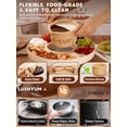thumbnail image 5 of LUSHYUM - Juego de ollas para fondue de chocolate, máquina eléctrica para derretir chocolate, capacidad para 4 tazas, 4 bandejas, 5 tenedores, 1 espátula y calentador de queso, ideal como regalo para, 5 of 5