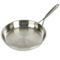 thumbnail image 4 of Babish 12.5" Stainless Steel Tri-Ply Double Riveted Fry Pan w Lid in Silver, 4 of 5