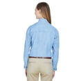 thumbnail image 2 of UltraClub 8966 Ladies Long-Sleeve Denim Shirt Light Blue Small, 2 of 3