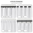 thumbnail image 3 of NICETOWN Extra Long Faux Linen Curtains, Pinch Pleated Light Filtering Privacy Noise Reducing Window Treatment, White, W 52 x L 108, 2 Panels, 3 of 7