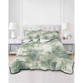 thumbnail image 2 of Twin Quilt Bedding Set, Sage Green Ombre Reversible Summer Quilt 3 Pieces, Gradient Abstract Art Vintage Grey Lightweight Bedspreads Coverlets with 2 Pillow Shams for All Seasons, 2 of 5