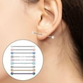 thumbnail image 6 of fenteer 9 Pieces Industrial Barbell Earrings Fashion Body Piercing Jewelry, 6 of 8