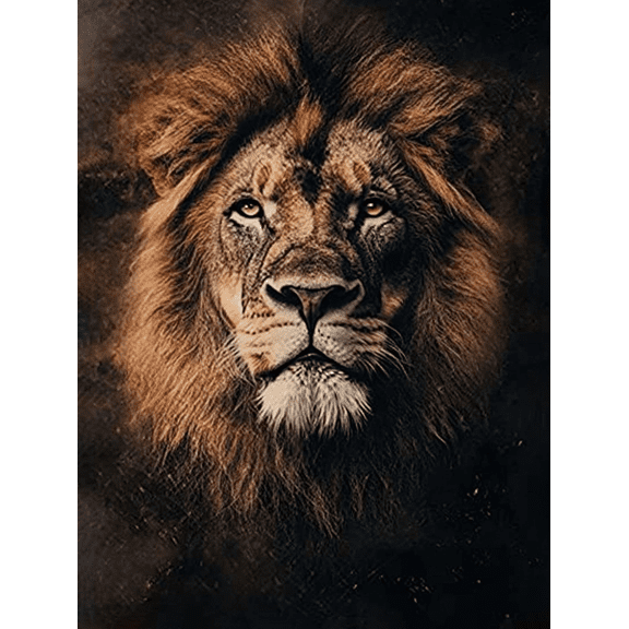 Lion Portrait Decorative Painting/Canvas Art,Suitable for Living Room,Bedroom,Office,Study Room,Dining Room,Hallway,Den,Apartment,Gallery,Hotel,Lobby,Cafe,Bar,Restaurant Decoration.