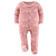 The Peanutshell Boho Butterfly Footed Baby Sleepers for Girls, 3Pack