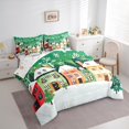 thumbnail image 3 of Feelyou Cartoon Cabin House Twin Bedding Sets 7-Piece, Christmas Festival Bedding Comforter Set, Winter Snow Reversible Sheet Sets, Ultra Soft Home Decor, 3 of 7