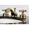 thumbnail image 4 of Kingston Brass KS1162AX Robinet de Lavabo à Large Diffusion avec Poignée Croisée en Métal, Laiton Poli, Centre Réglable de 8 Pouces, 4 of 4