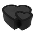 thumbnail image 2 of Caja de regalo con forma de corazón y ventana transparente, caja de almacenamiento de papel para manualidades. Negro, 2 of 9