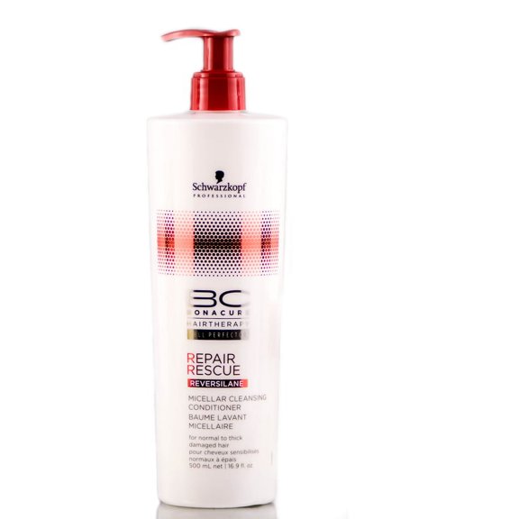 Disc_Schwarzkopf BC Bonacure Repair Rescue Micellar Cleansing Conditioner - 16.9 oz - Pack of 1 with Sleek Comb