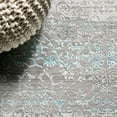 thumbnail image 4 of JONATHAN Y SILK ORCHID 4 x 6 Area Rug, Tidal Strie - Gray/Turquoise, SOR202A-4, 4 of 10