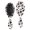 Cow and Spot White Pattern, variant on Cow and Cloud White Pattern Brush, Detangling Hair Brush, Scalp Massage Hair Comb, PP Material Gifts for Daily Hair Care