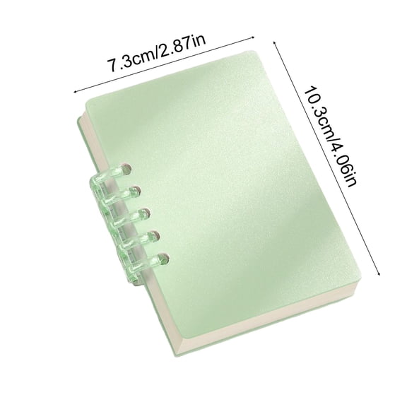 Rkxzt Paper Coil Notebook,A7 Loose Leaf Notebook 60 Sheets 120 Pages 3x5 Inches 4 Pack Sky Blue Pink Purple Green,Home Office Furniture|Paper,Green