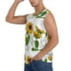 thumbnail image 3 of Balery Plump Sunflower And Sketch Camisetas sin mangas para hombre, absorbe la humedad y protege contra el mal olor.-Medium, 3 of 7
