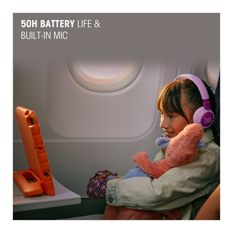 JBL Jr310 BT on-ear kinderkoptelefoon in lichtblauw - draadloze Bluetooth-koptelefoon met headset en afstandsbediening - ideaal voor school en vrije tijd