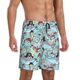thumbnail image 2 of Wukai Cartoon Pirate Men’s Short Pajama Pants With Pockets Soft Sleep Pj Shorts for Men-Medium, 2 of 6
