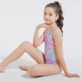 thumbnail image 4 of Kids Girls Athletic Swimsuit One Piece Solid Swimwear for Practice and Competition Bathing Suit, 4 of 7
