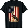 thumbnail image 2 of German Shepherd American Flag shirt Independence 4th of July T-Shirt, 2 of 3