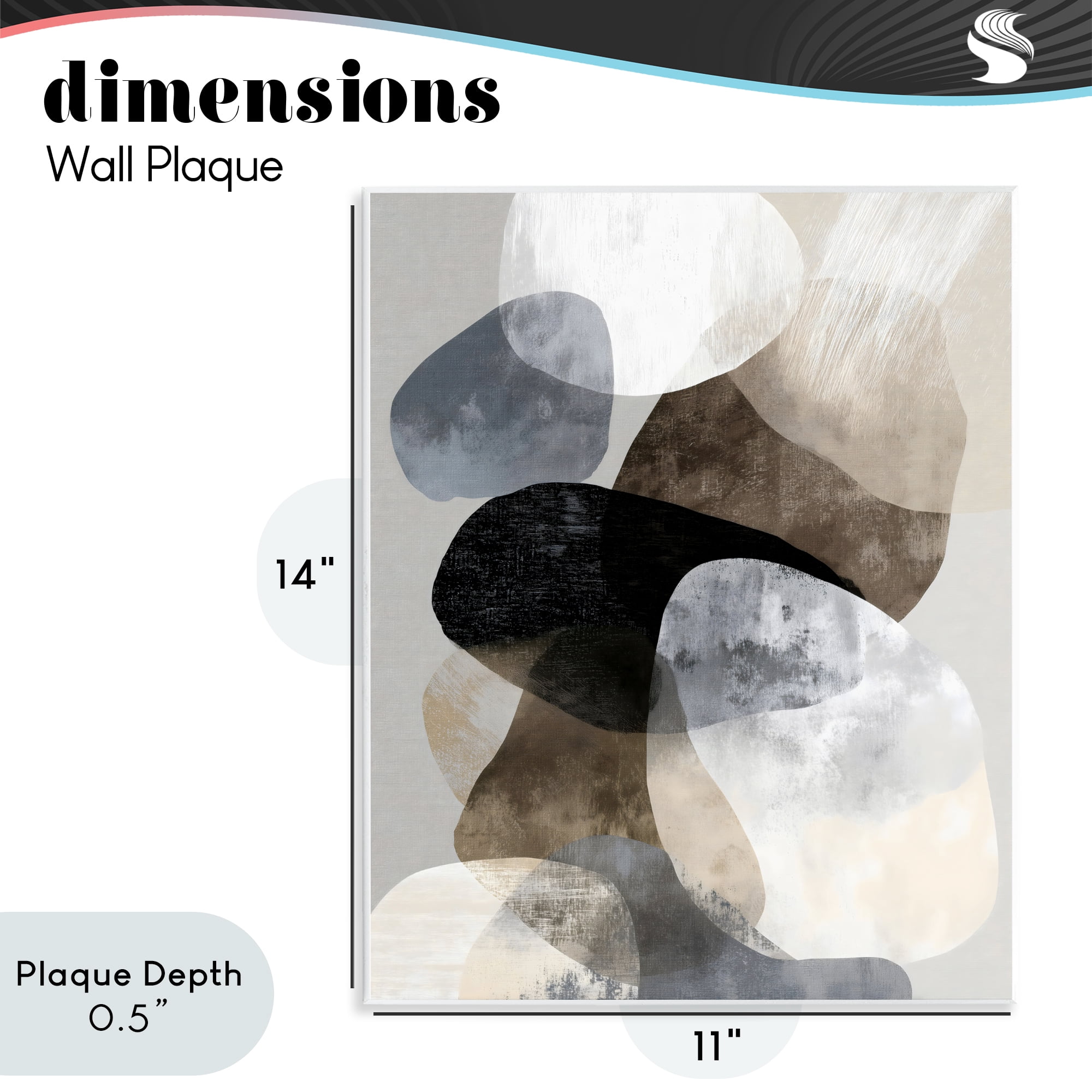 Stupell Industries Thoughts In Muted Layers Wall Plaque Art, design by Ink Drop Loft