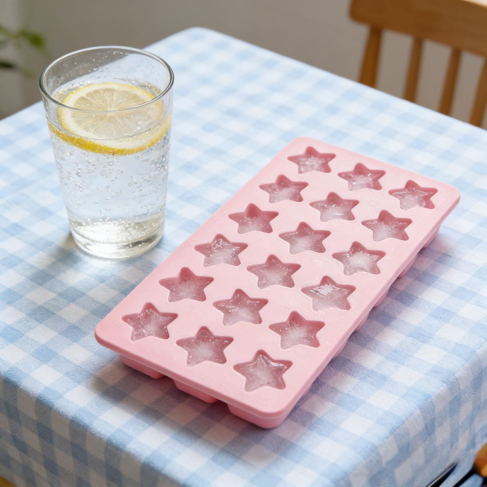 UJMNHYGT Ice Cube Trays Easy Release, Flexible Silicone Ice Cube Molds with Removable Lid, Reusable Freezer Ice Trays Stackable for BPA Free