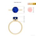 thumbnail image 5 of ANGARA Lab Grown 2.2 Ct Blue Sapphire Solitaire Engagement Ring for Women in 14K Yellow Gold (Size-8mm) | September Birthstone, Anniversary, Jewelry Gift for Women | Lab-Grown Blue Sapphire Ring, 5 of 8