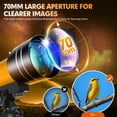 thumbnail image 3 of 70mm Aperture Refractor Telescope for Adults & Kids, 300mm Beginner Astronomy Telescope with Tripod, Phone Adapter & Mini Binoculars, 3 of 6