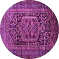 thumbnail image 1 of Ahgly Company Indoor Round Persian Purple Traditional Area Rugs, 5' Round, 1 of 4