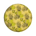 thumbnail image 4 of Spare Tire Cover, Cute Pineapple Retro Yellow Wheel Cover Tire Covers For Trailers Car Truck Camper Universal Tire Covering Fits Diameter14"-17", 4 of 4