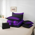 thumbnail image 6 of jejeloiu Vintage Geometric Striped 7 Pieces Bedding Comforter Set,Modern Abstract Art Full Bedding Set,Black Purple Fitted Sheet Flat Sheet For Men Women,Luxury Bedroom Decor Reversible, 6 of 8